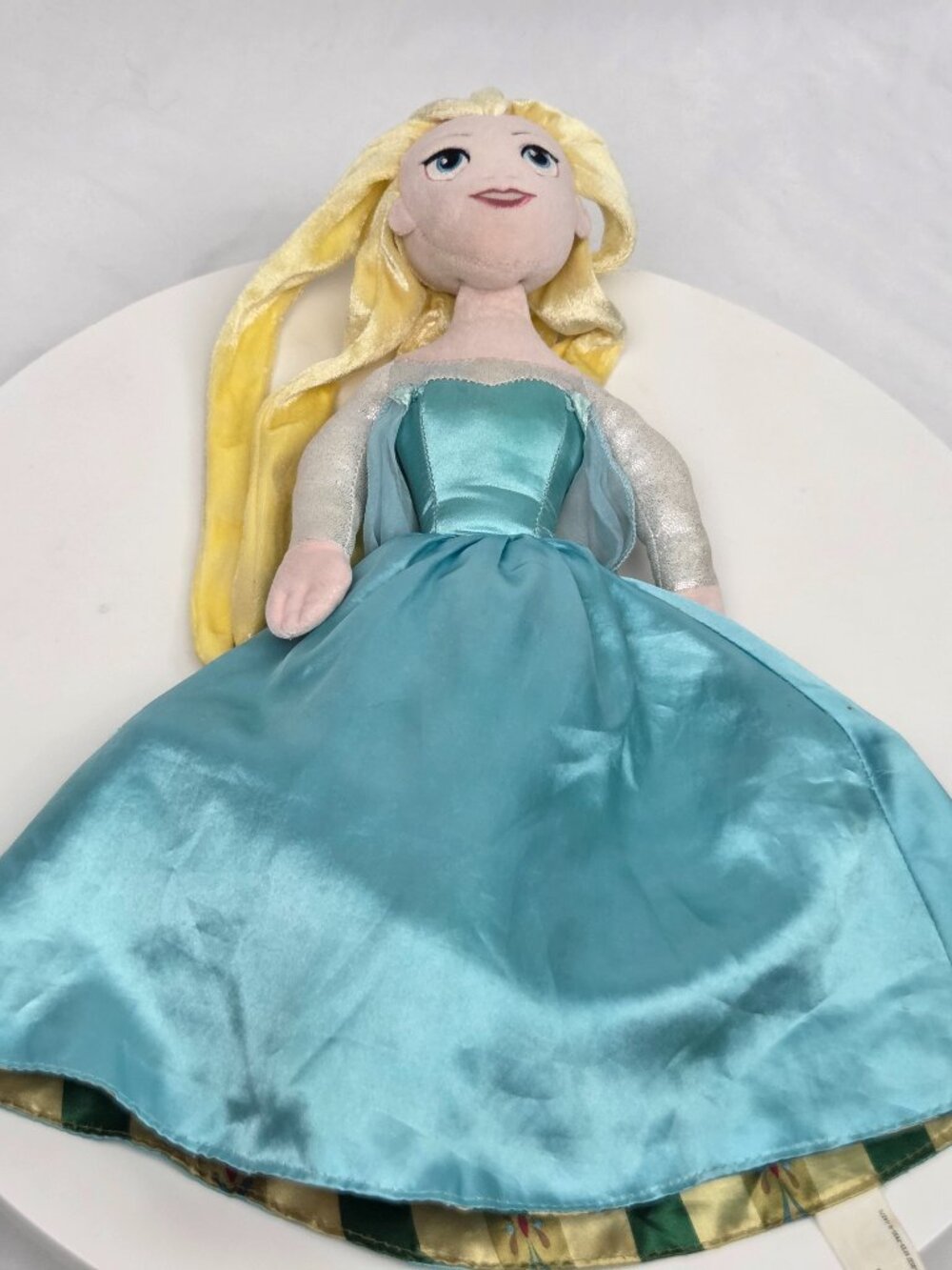Disney Parks Topsy Turvy Elsa and Anna Frozen Plush 2 In 1 Flip Doll 15"